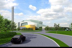 An artists impression of the energy-from-waste incinerator which Viridor plans to build at Ardley in Oxfordshire